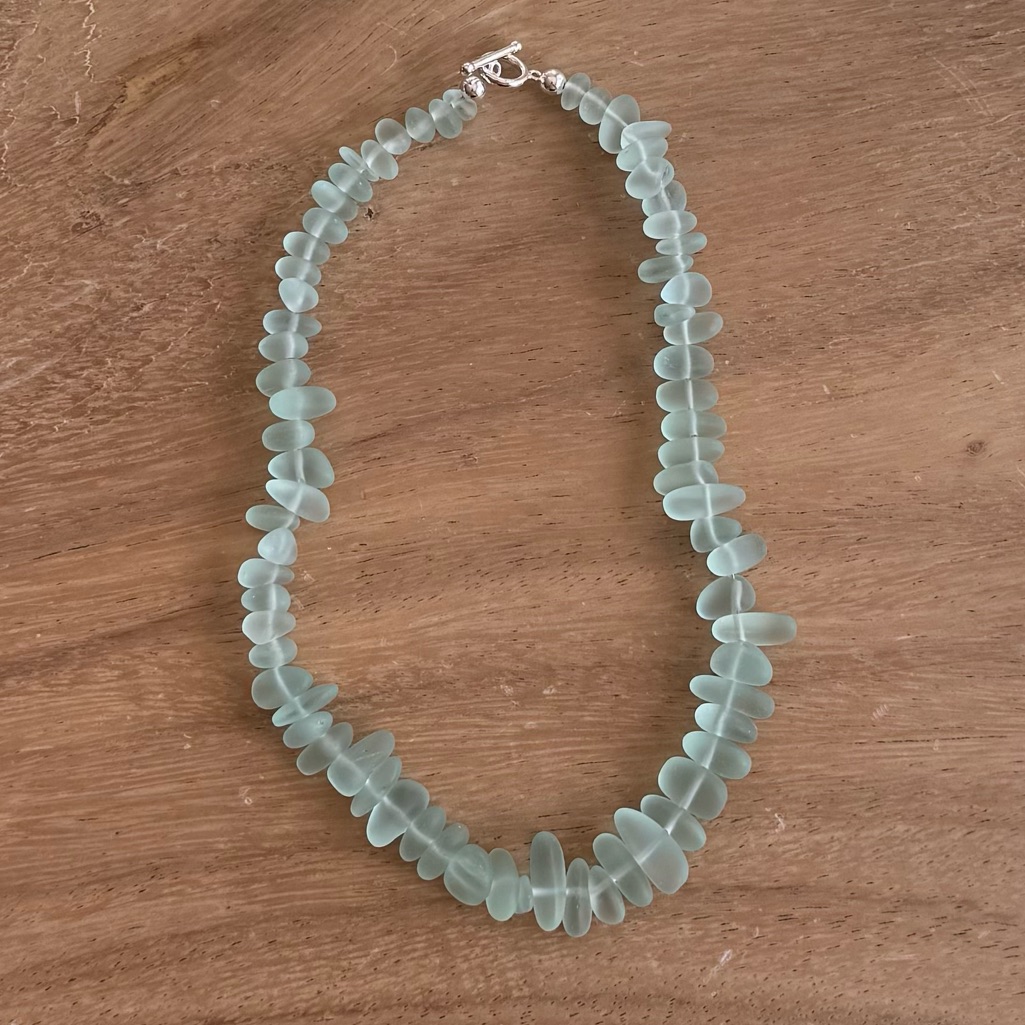 Nwot Tuckernuck Seaglass Necklace, Seafoam